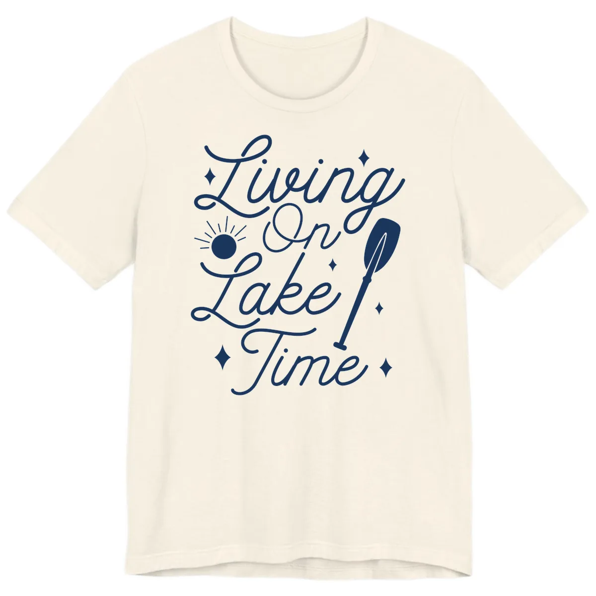Living On Lake Time Premium T-Shirt in Natural
