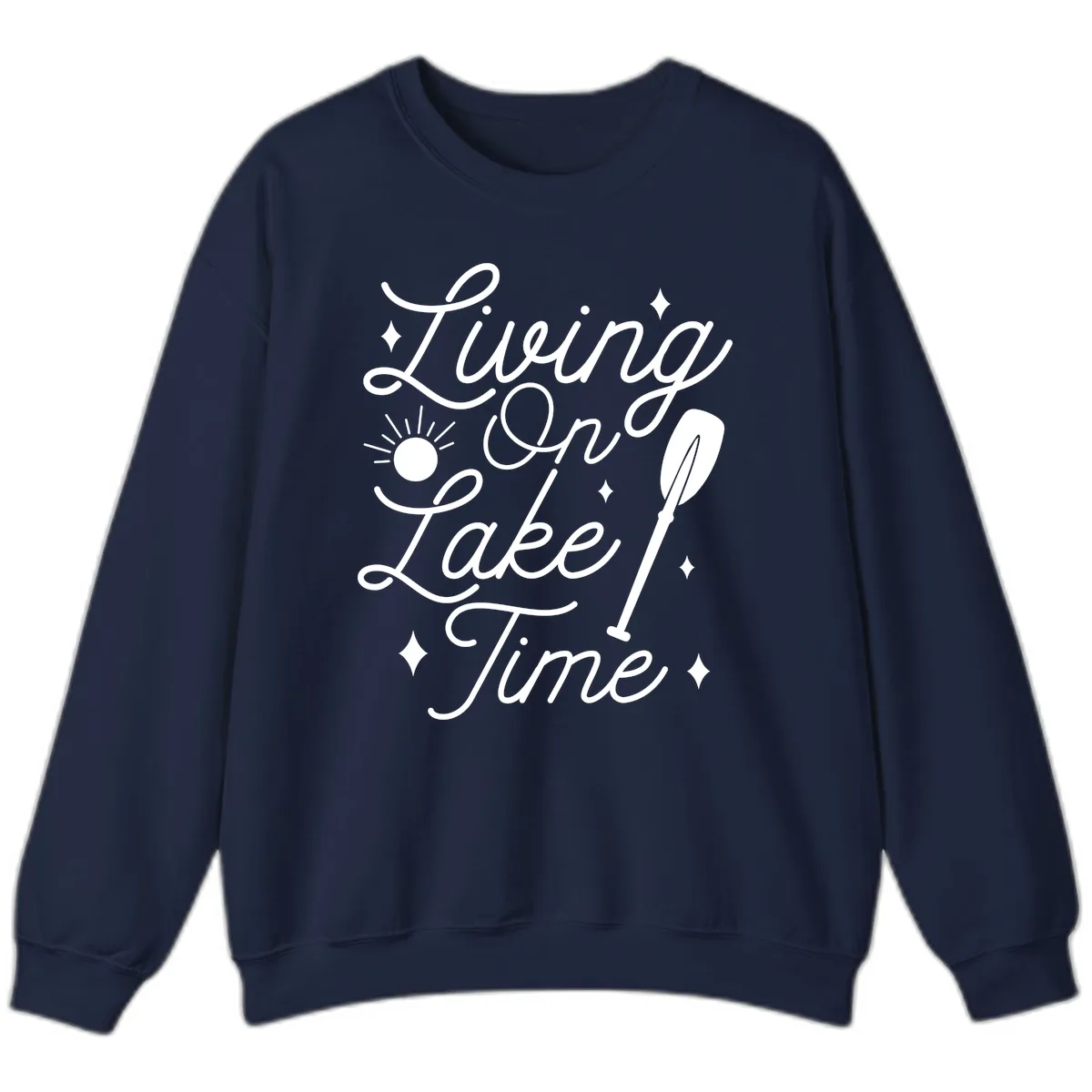 Living On Lake Time Sweatshirt in Navy