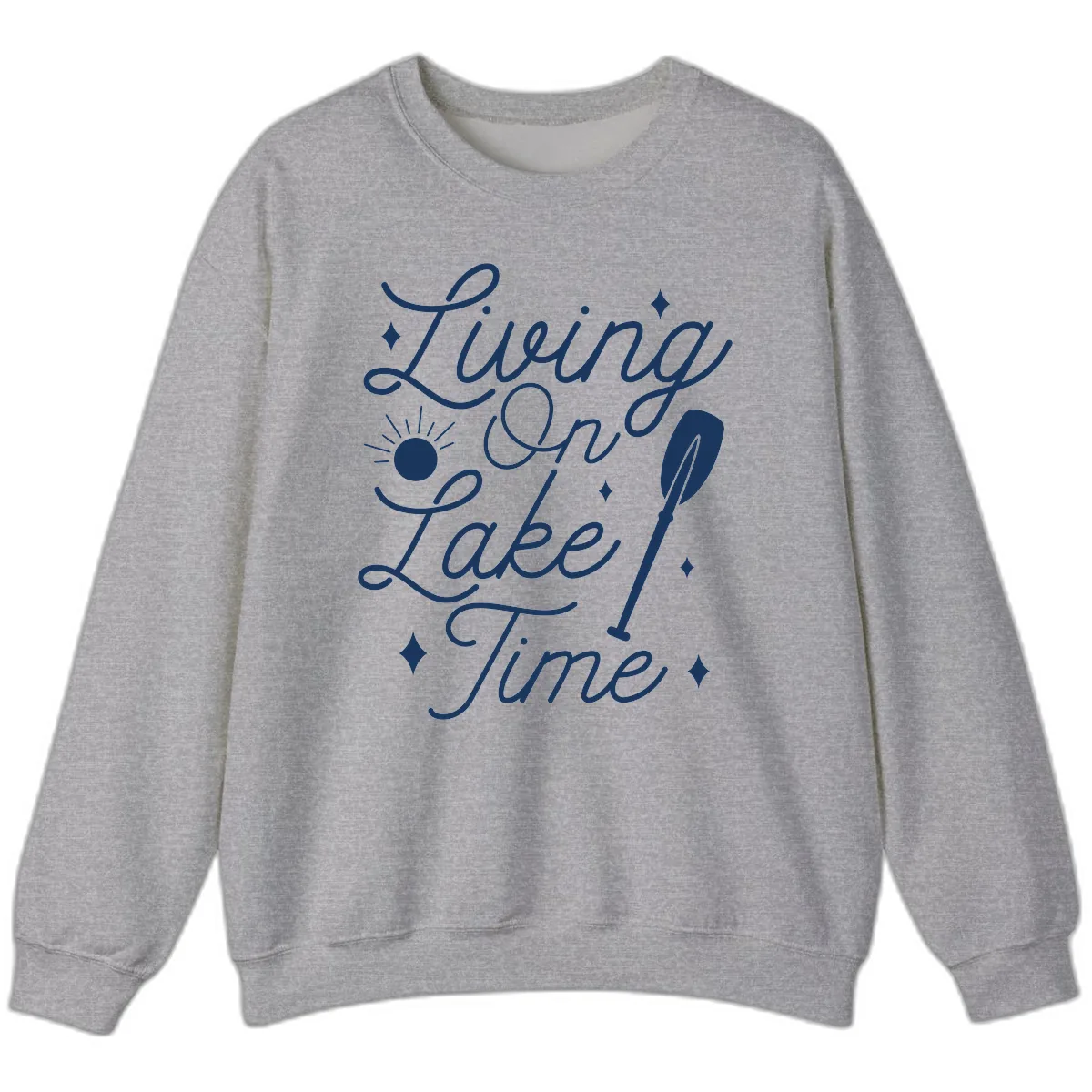 Living On Lake Time Sweatshirt in Sport Grey