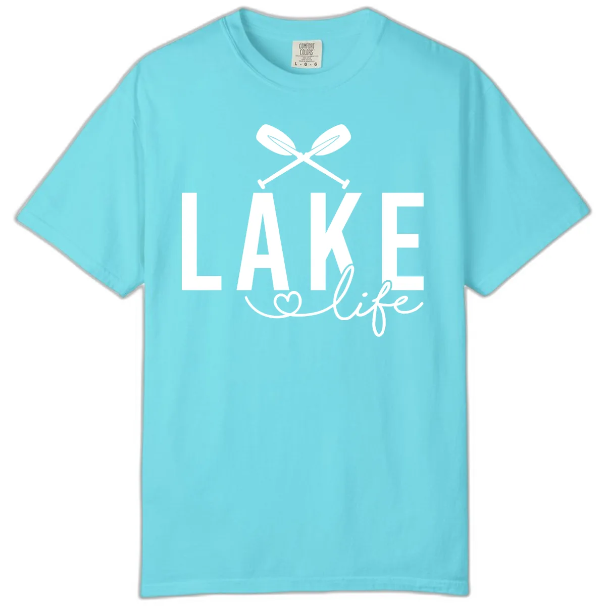 Lake Life Nautical Paddles Design Comfort Color in Lagoon Blue