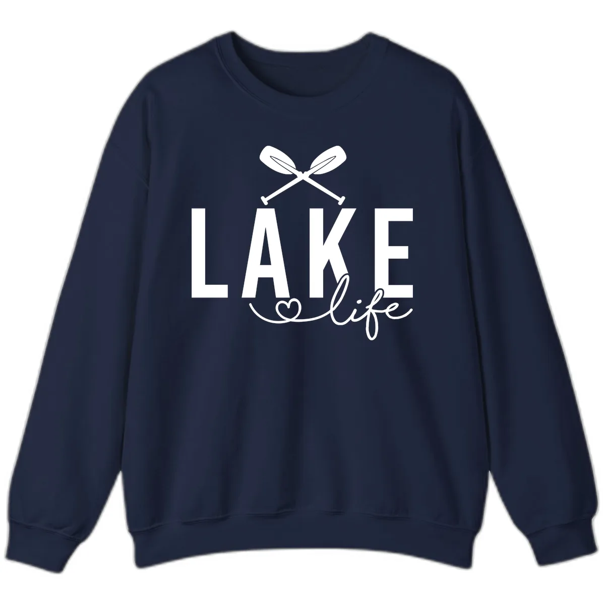 Lake Life Nautical Paddles Design Sweatshirt in Navy