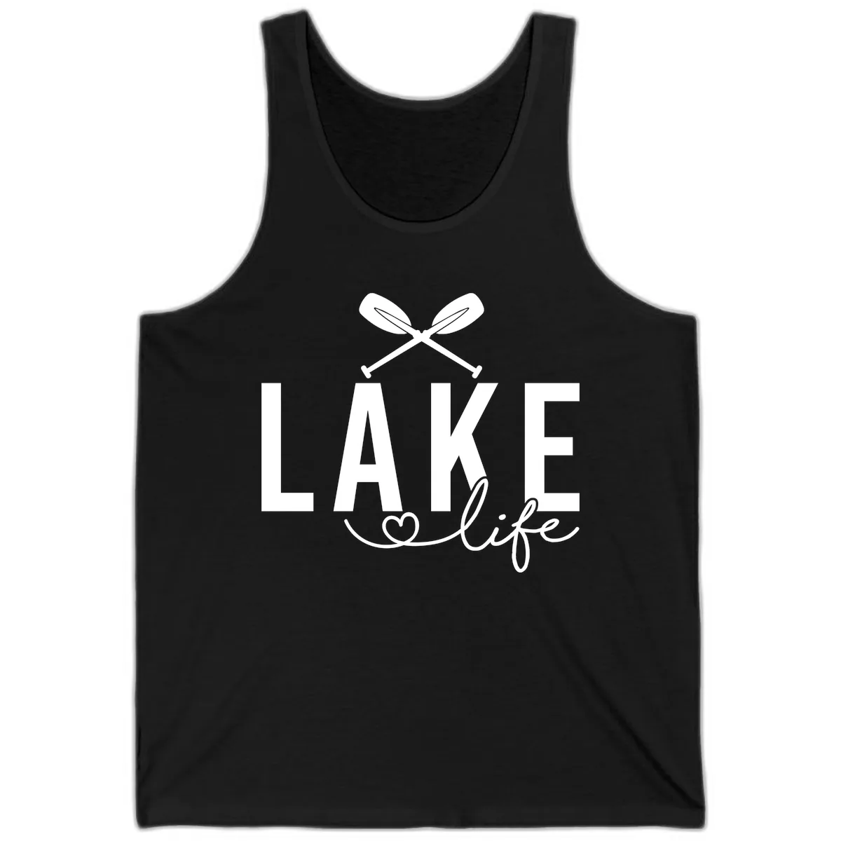 Lake Life Nautical Paddles Design Tank in Black