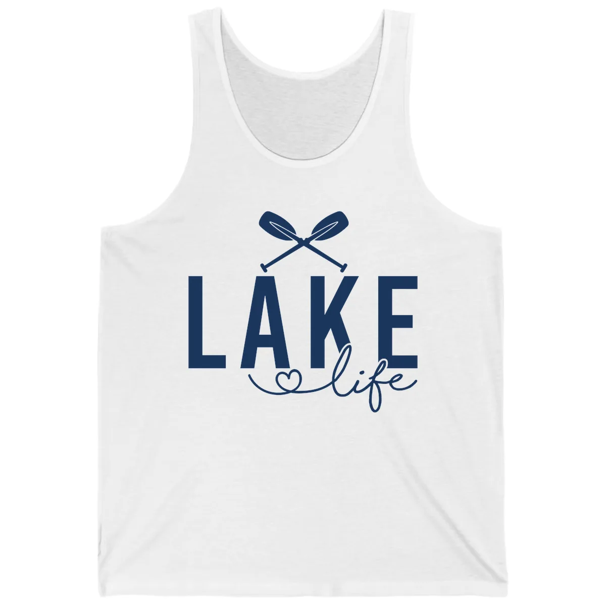 Lake Life Nautical Paddles Design Tank in White