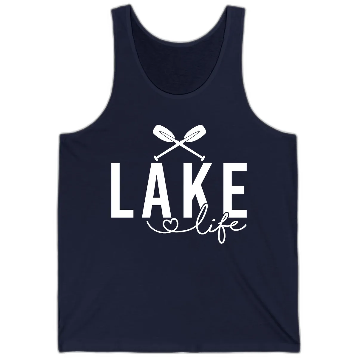 Lake Life Nautical Paddles Design Tank in Navy