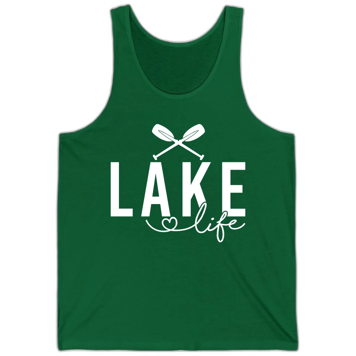 Lake Life Nautical Paddles Design Tank in Kelly
