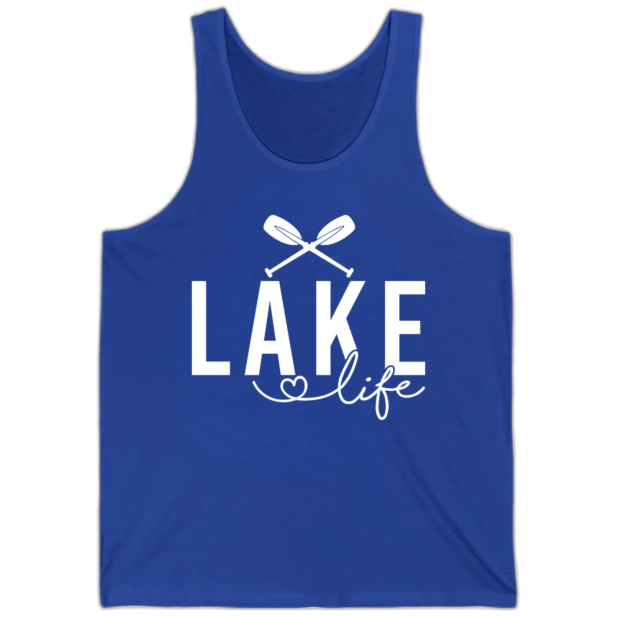 Lake Life Nautical Paddles Design Tank in True Royal