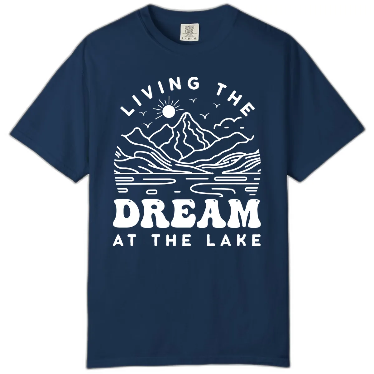 Living The Dream At The Lake Comfort Color in Navy