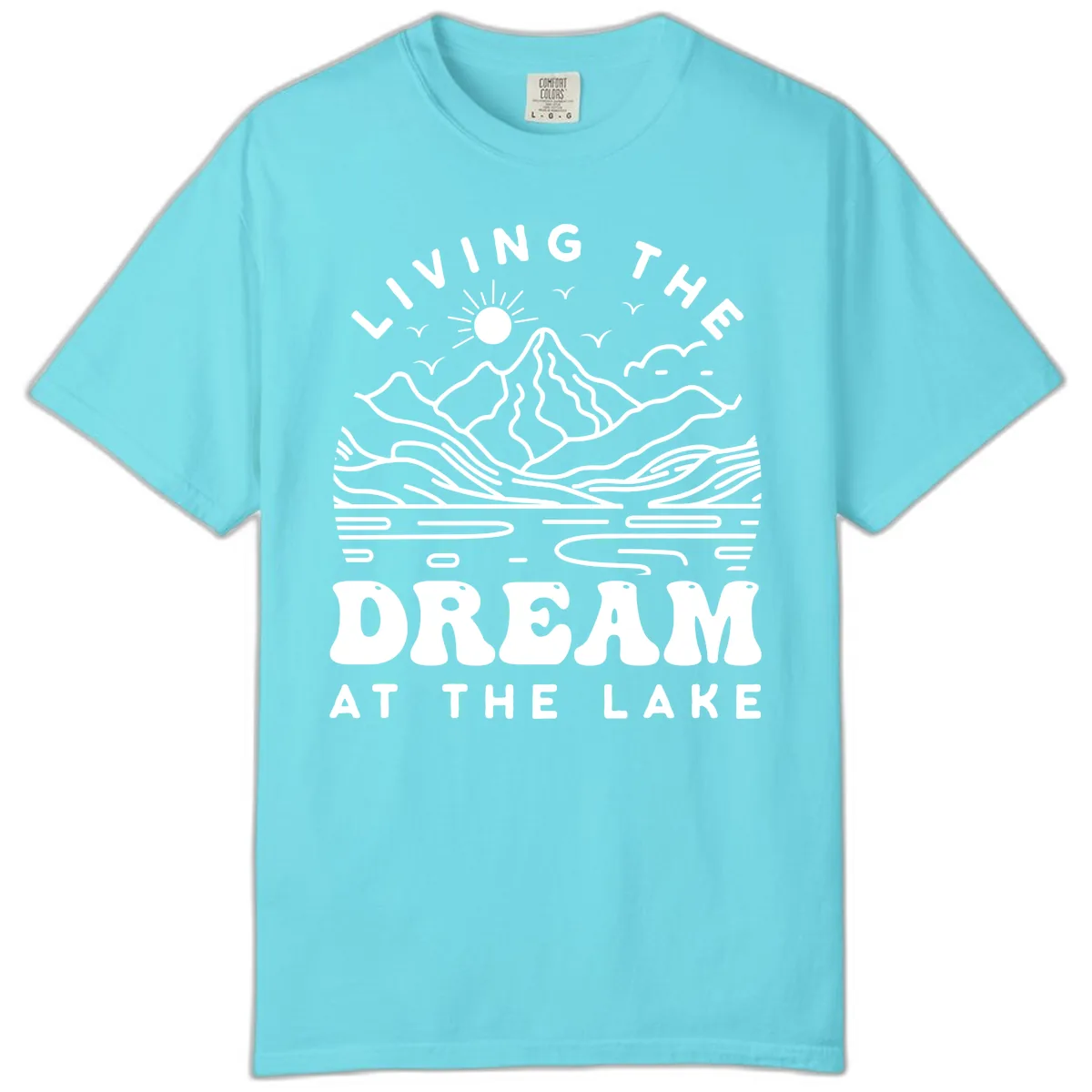 Living The Dream At The Lake Comfort Color in Lagoon Blue