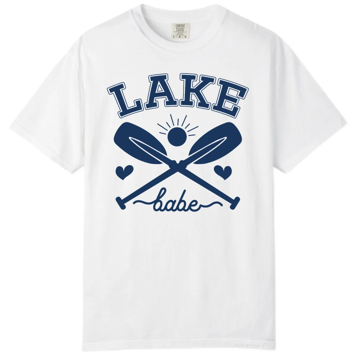 Lake Babe Oar Design Comfort Color in White