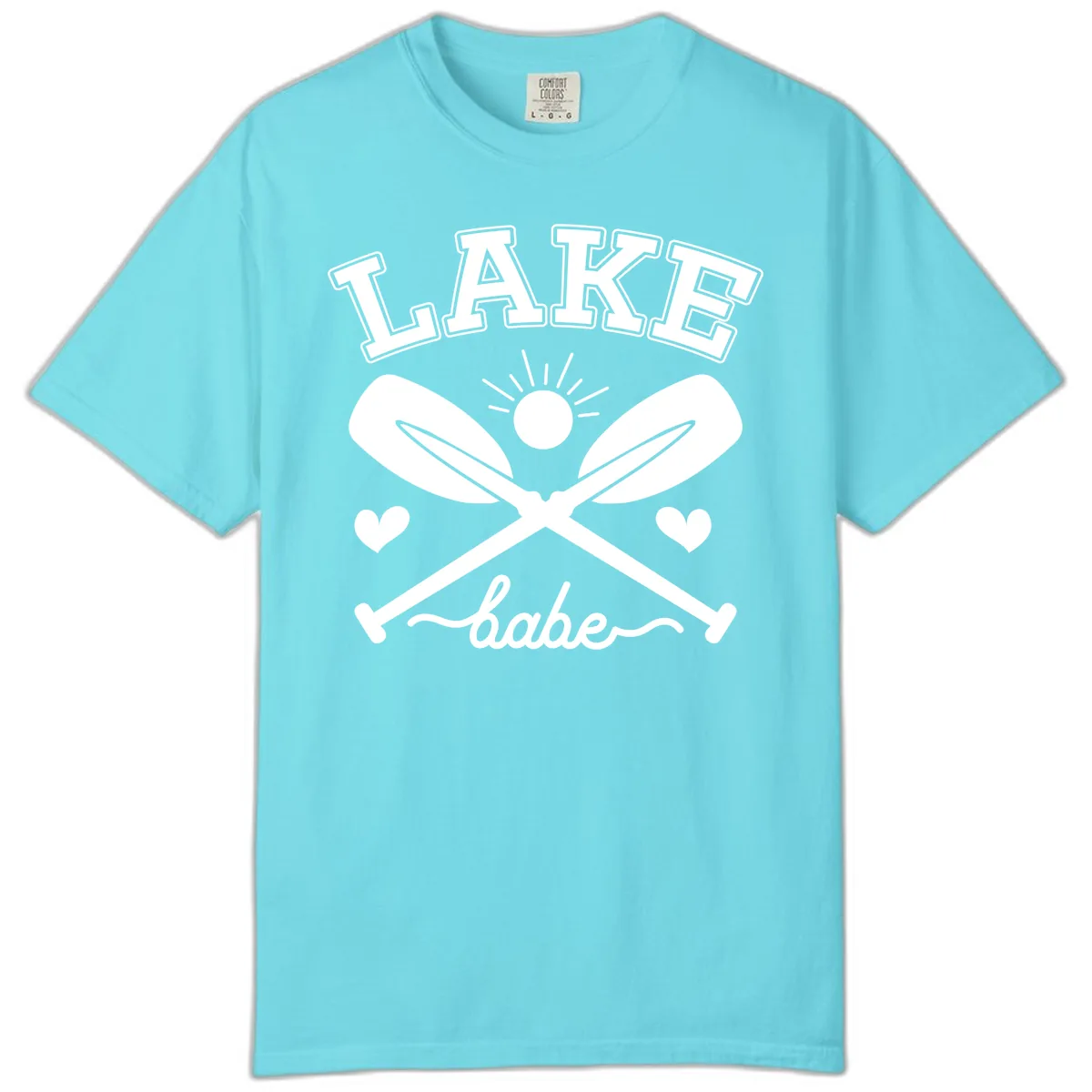Lake Babe Oar Design Comfort Color in Lagoon Blue