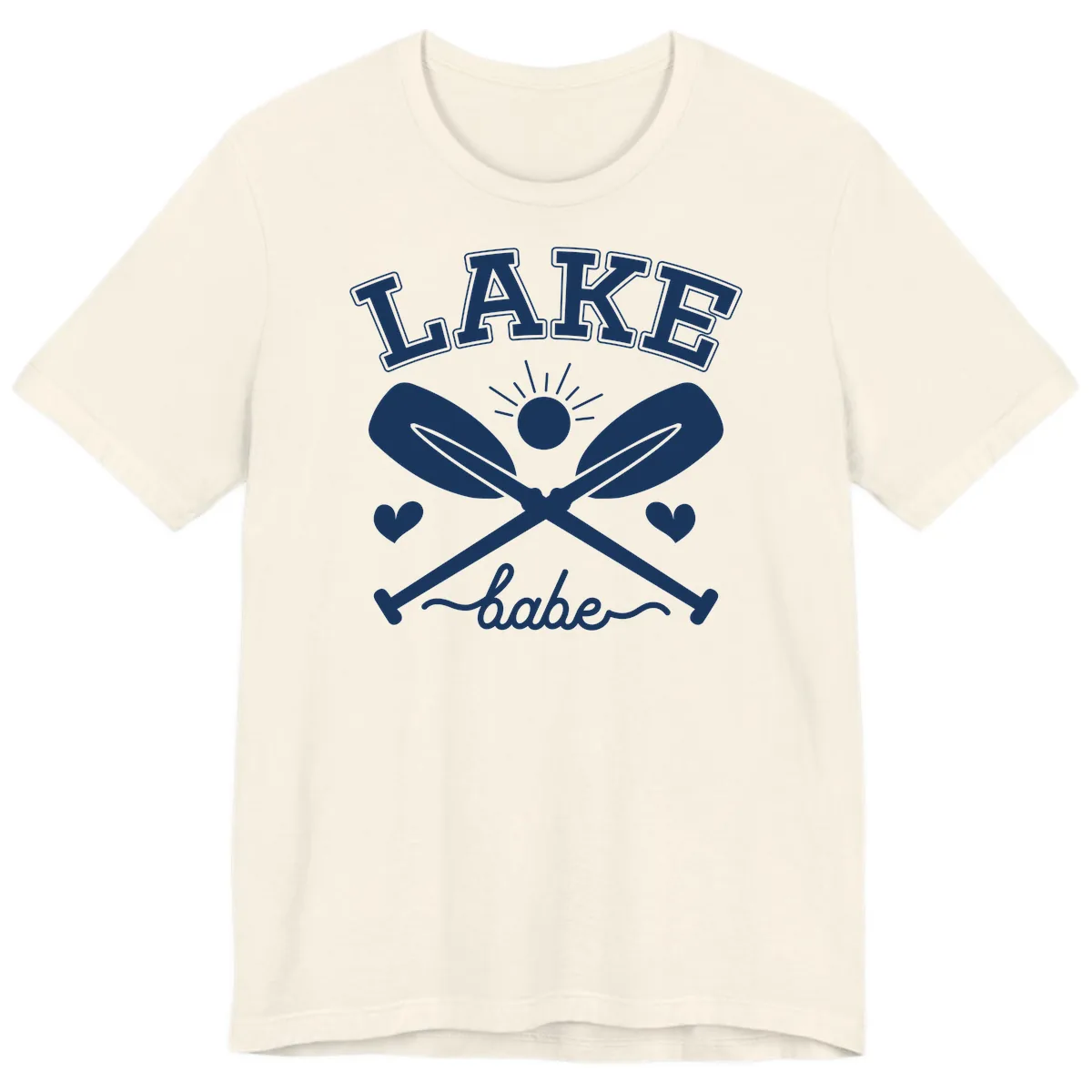 Lake Babe Oar Design Premium T-Shirt in Natural