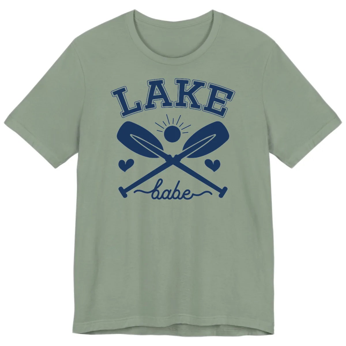 Lake Babe Oar Design Premium T-Shirt in Sage
