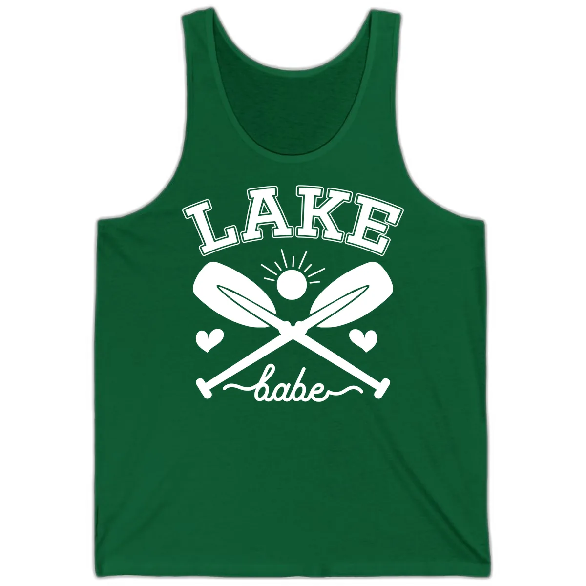 Lake Babe Oar Design Tank in Kelly