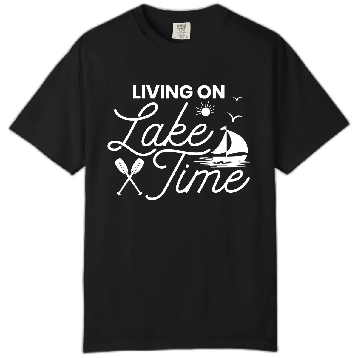 Living On Lake Time Comfort Color in Black