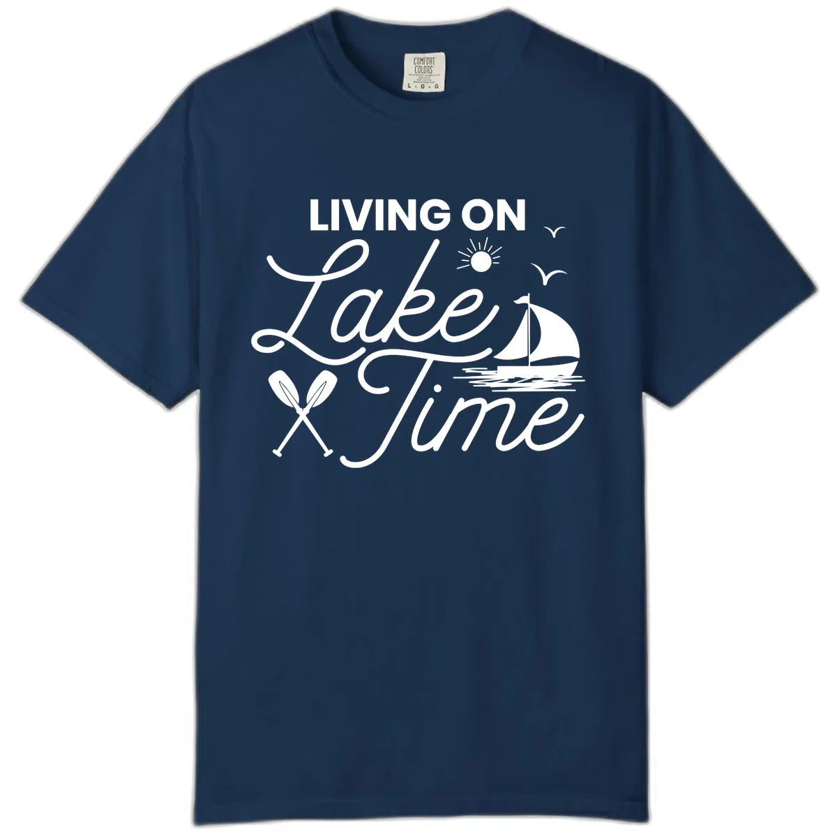 Living On Lake Time Comfort Color in Navy