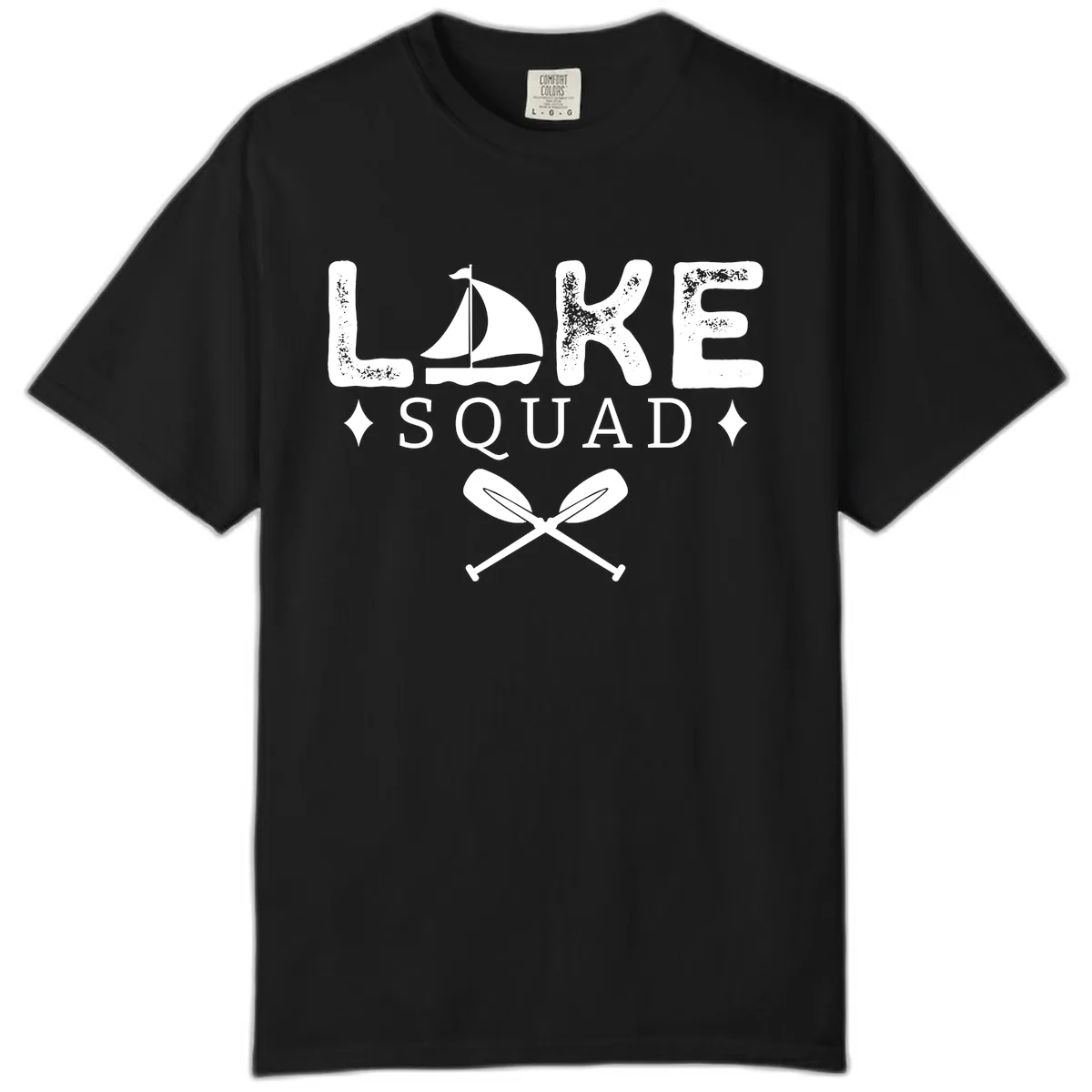 Lake Squad Sailing Design Comfort Color in Black