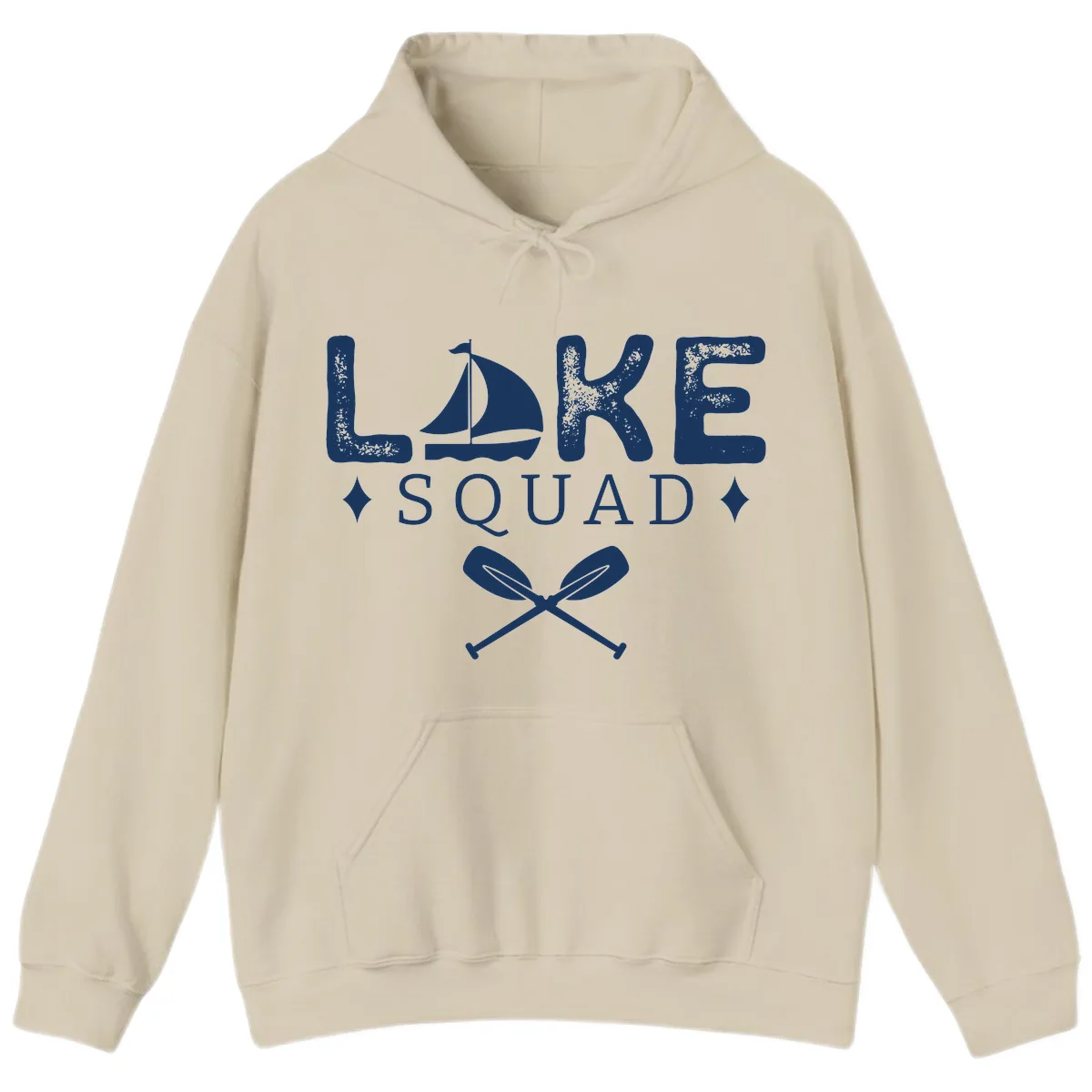 Lake Squad Sailing Design Hoodie in Sand