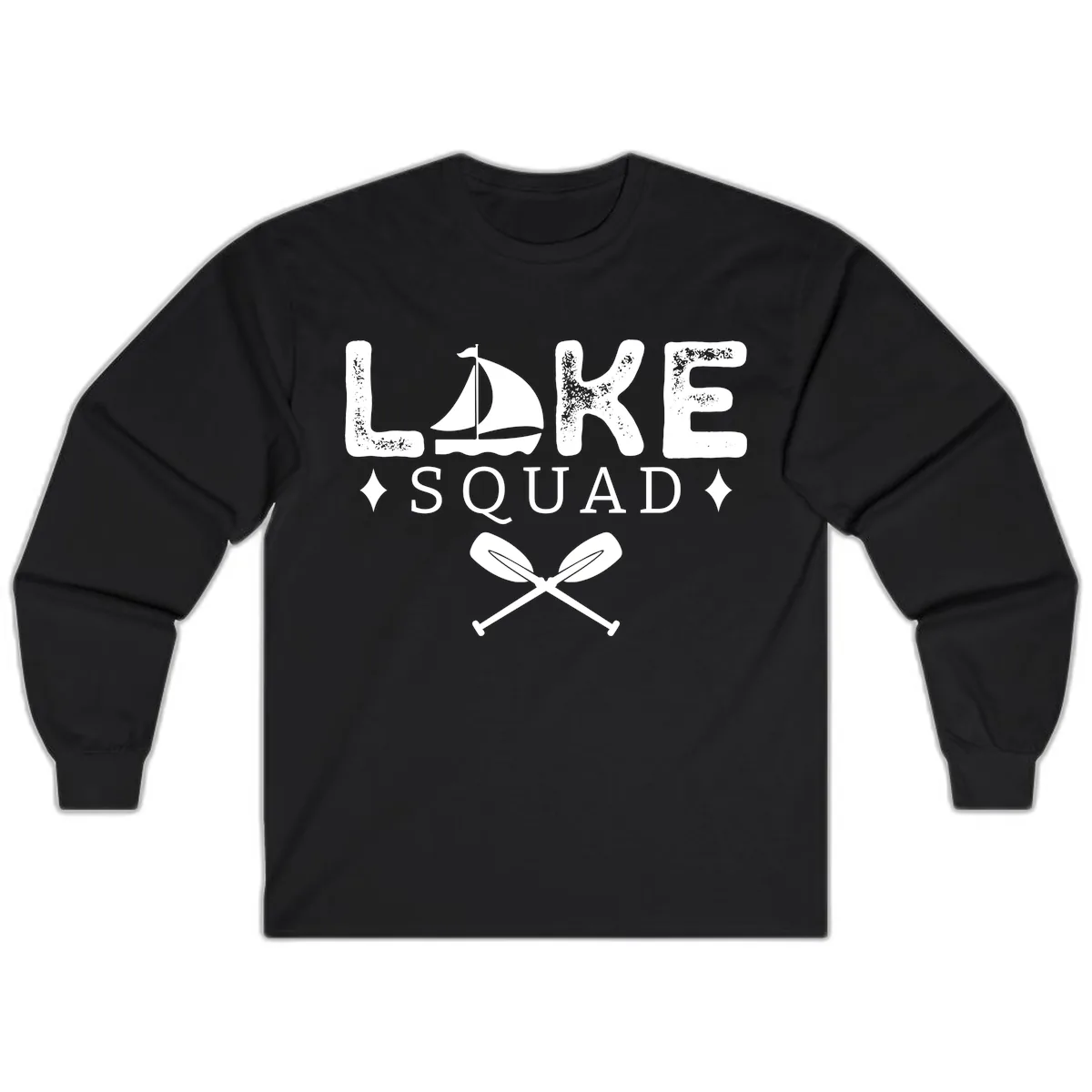 Lake Squad Sailing Design Long Sleeve in Black