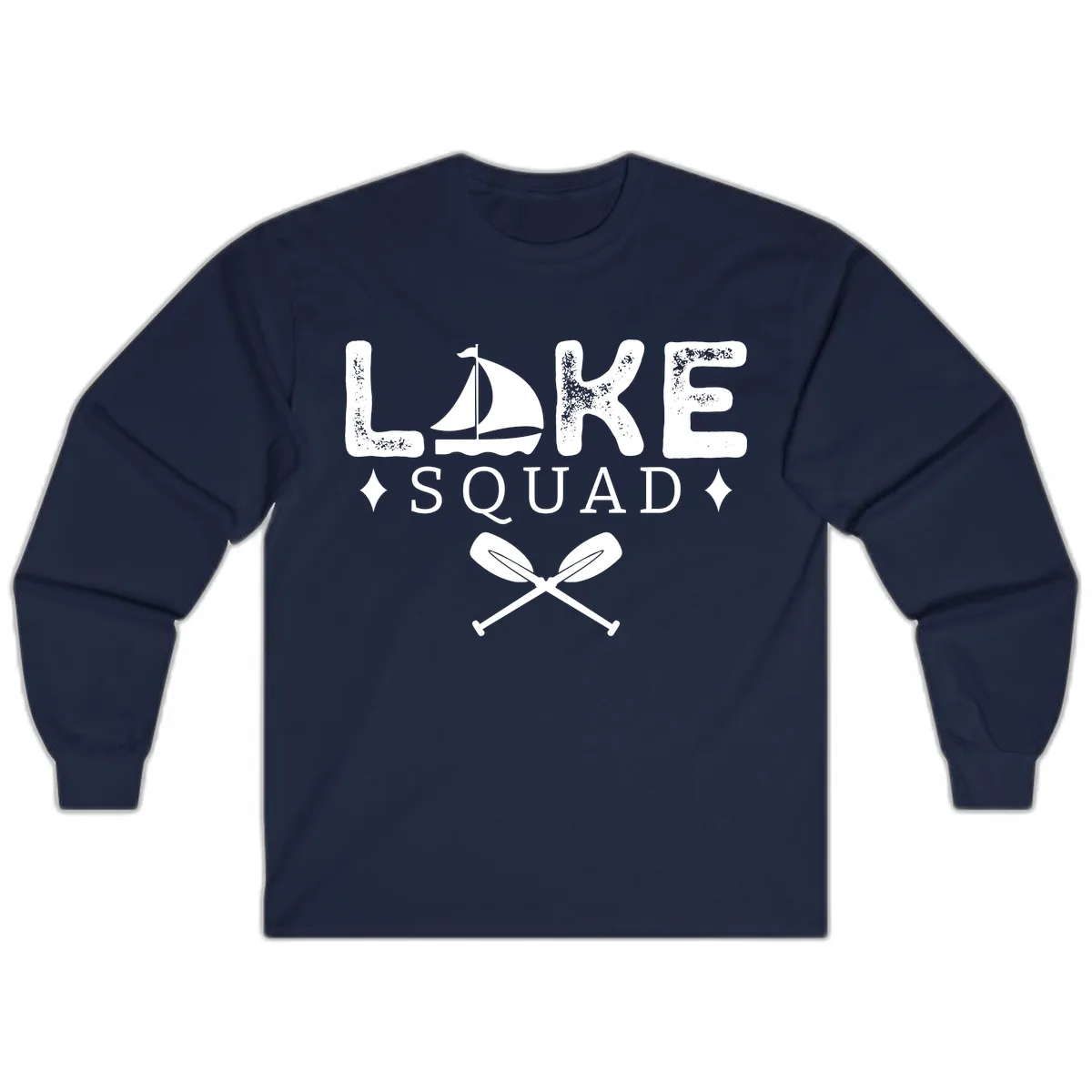 Lake Squad Sailing Design Long Sleeve in Navy