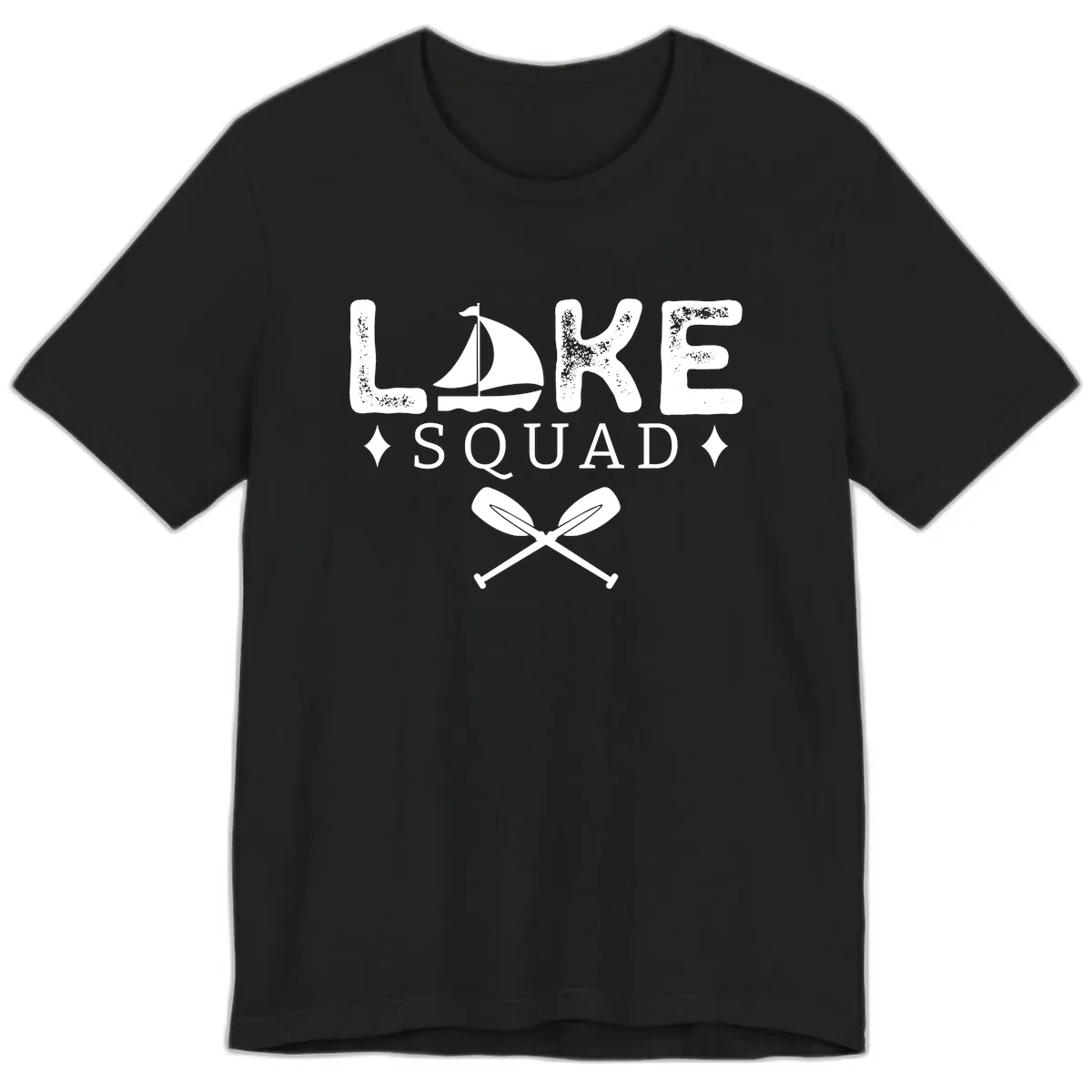 Lake Squad Sailing Design Premium T-Shirt in Black