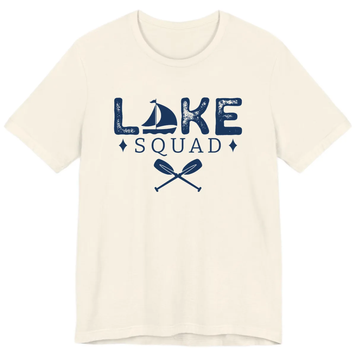 Lake Squad Sailing Design Premium T-Shirt in Natural