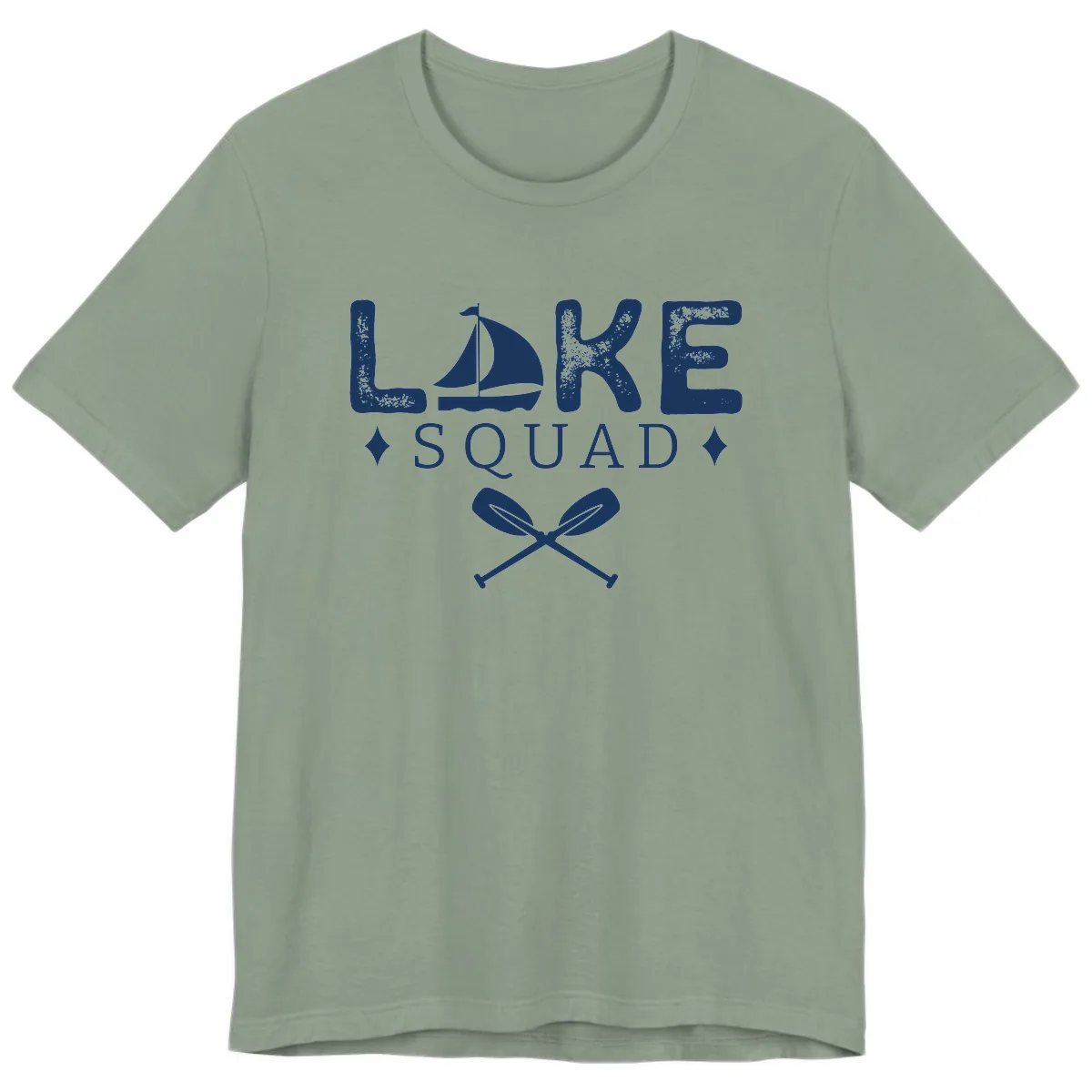 Lake Squad Sailing Design Premium T-Shirt in Sage