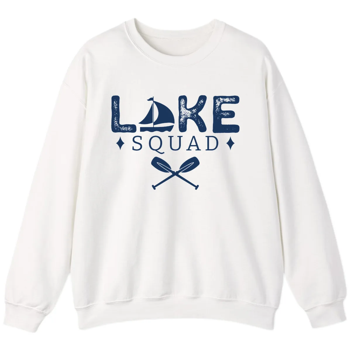 Lake Squad Sailing Design Sweatshirt in White