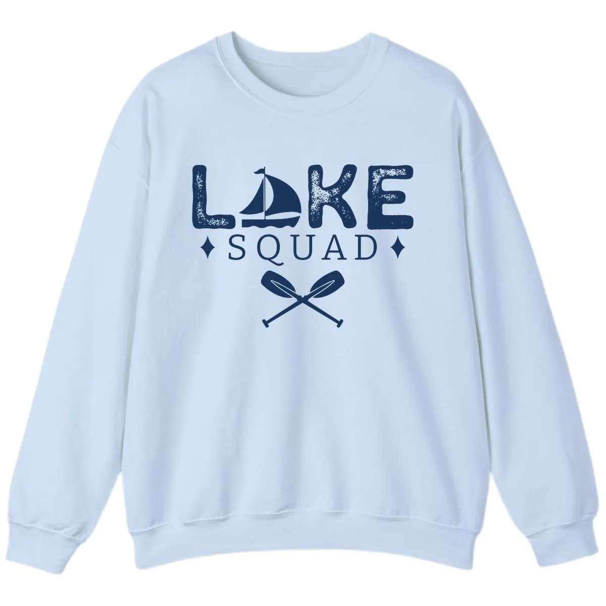 Lake Squad Sailing Design Sweatshirt in Light Blue