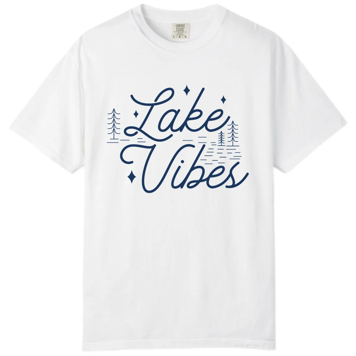 Lake Vibes Script Design Comfort Color in White