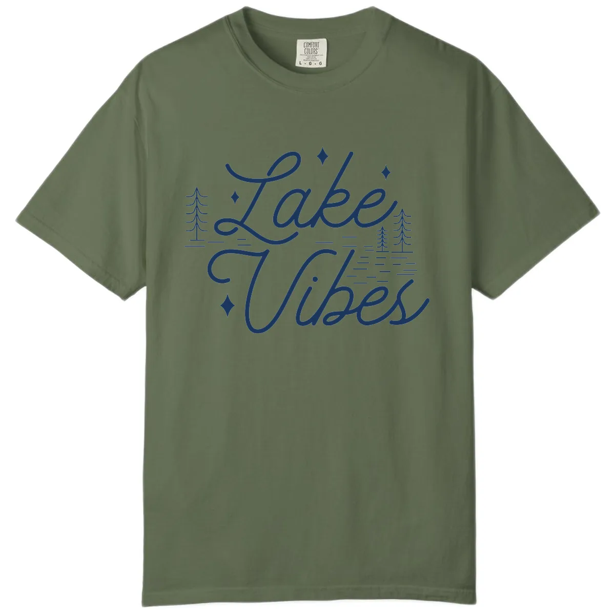 Lake Vibes Script Design Comfort Color in Sage