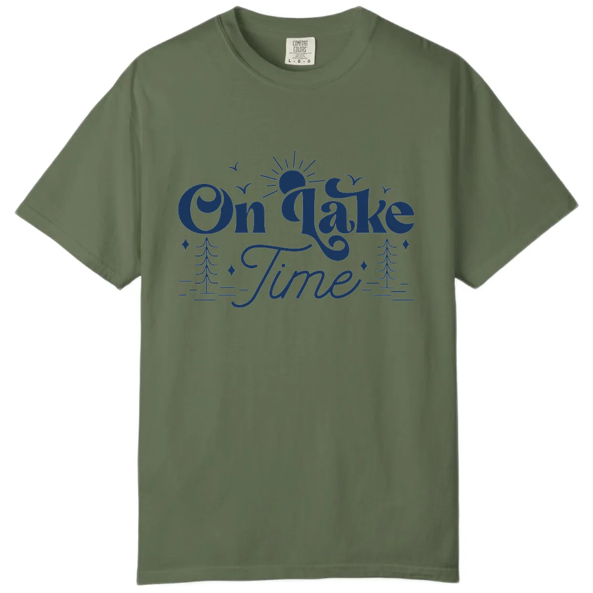 On Lake Time Typography Design Comfort Color in Sage