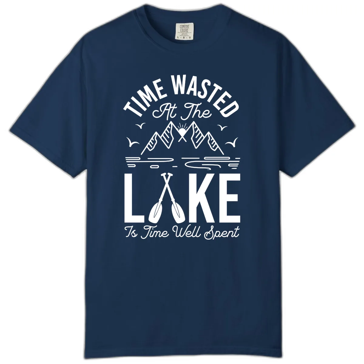 Time Wasted At The Lake Comfort Color in Navy