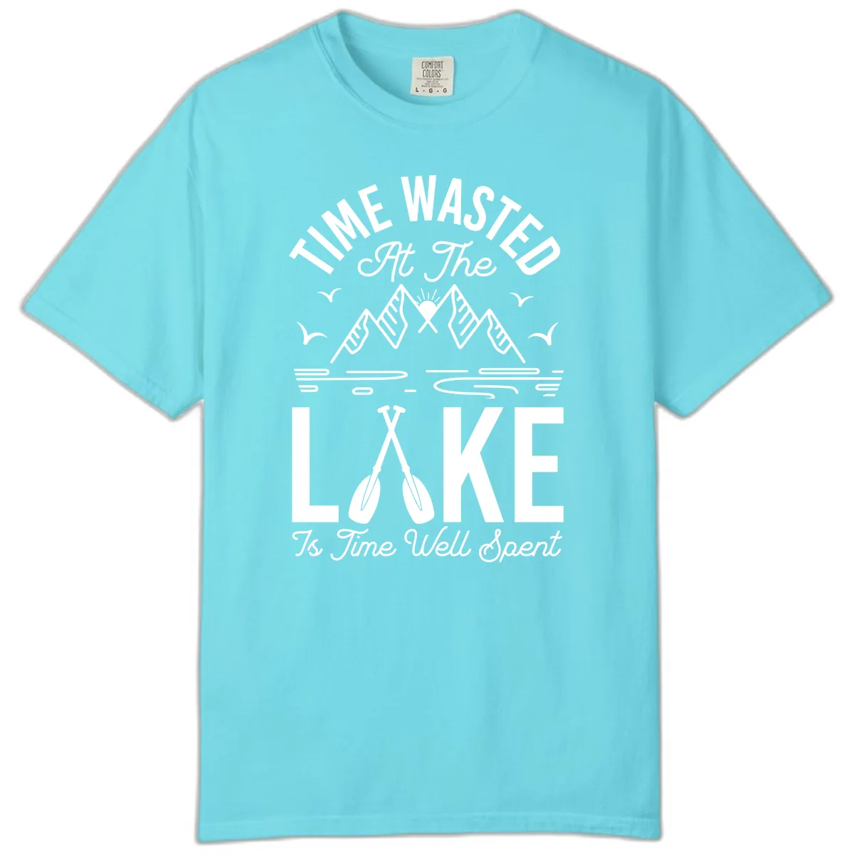 Time Wasted At The Lake Comfort Color in Lagoon Blue