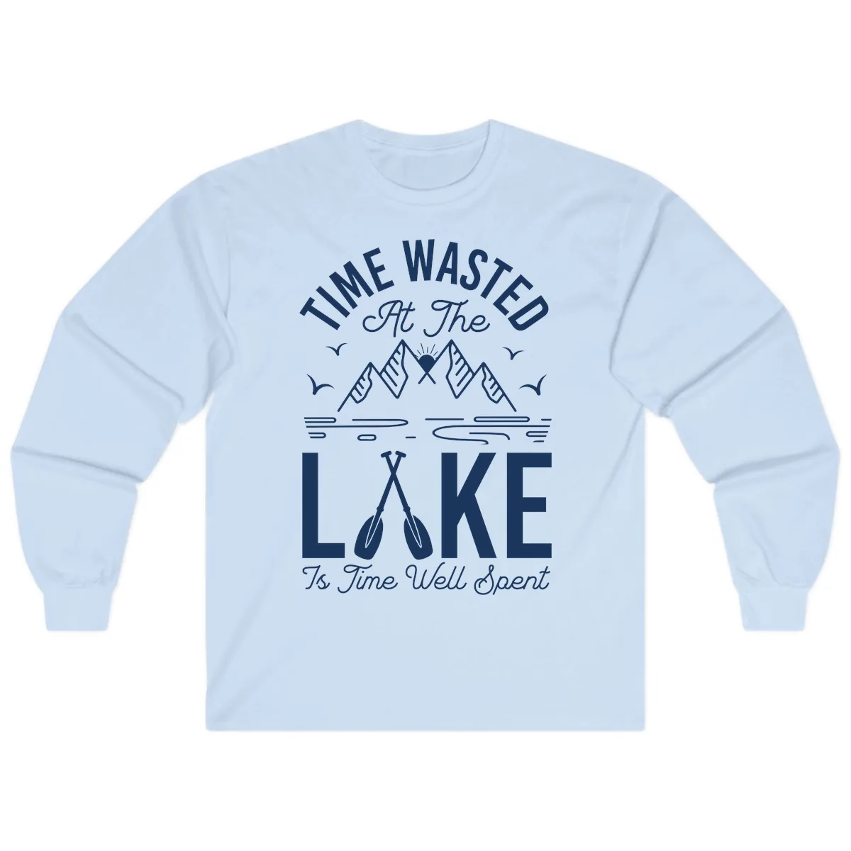 Time Wasted At The Lake Long Sleeve in Light Blue