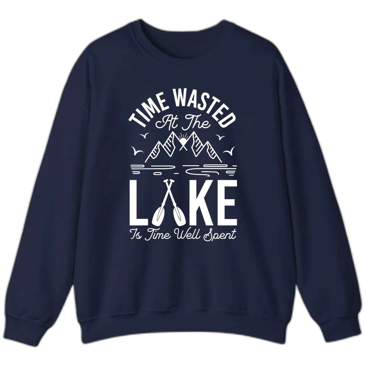 Time Wasted At The Lake Sweatshirt in Navy