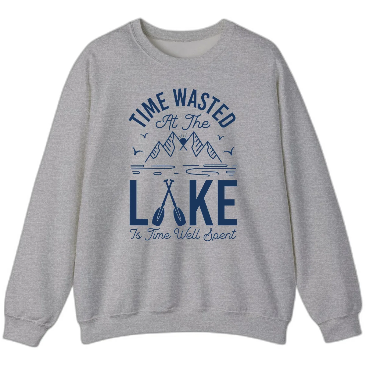 Time Wasted At The Lake Sweatshirt in Sport Grey