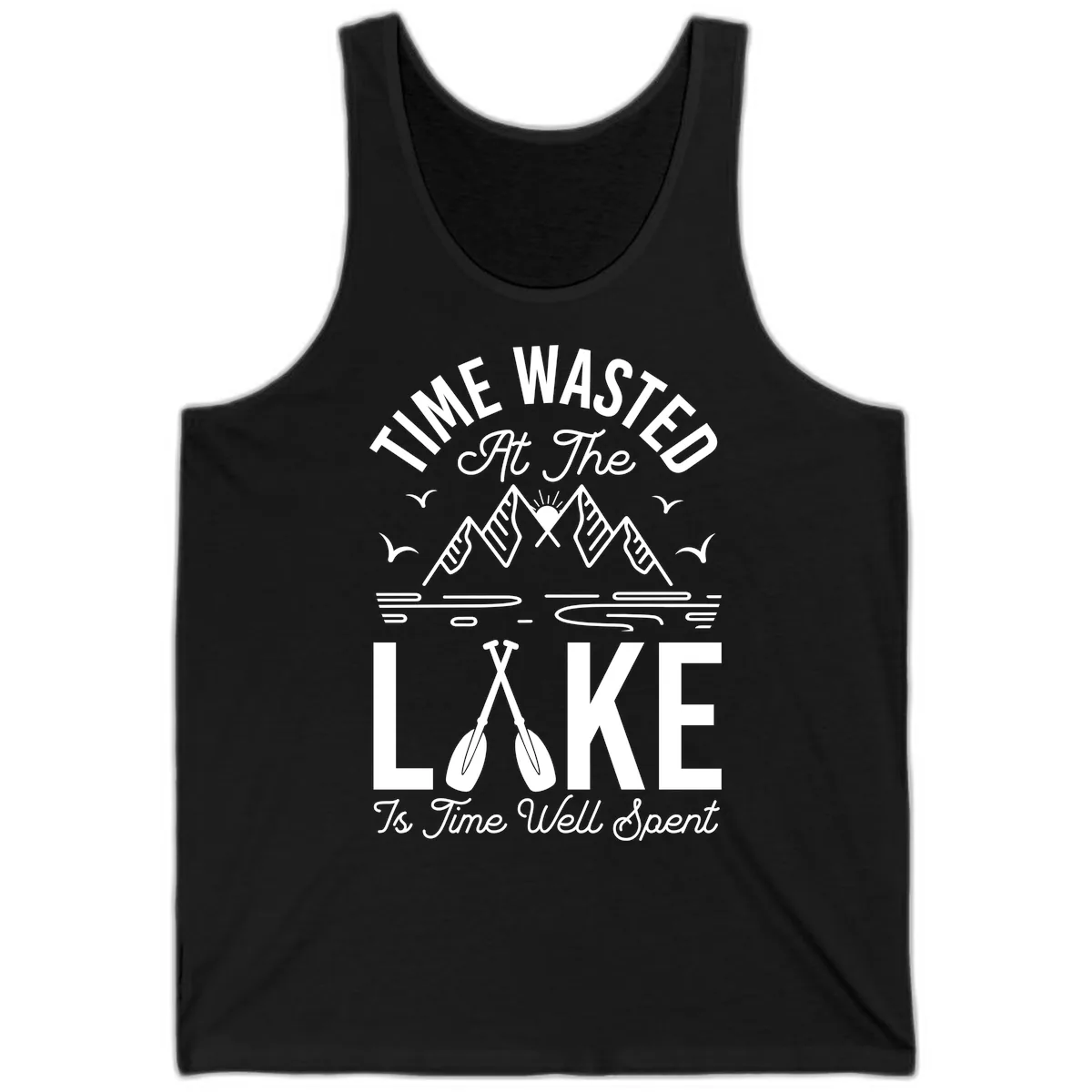 Time Wasted At The Lake Tank in Black