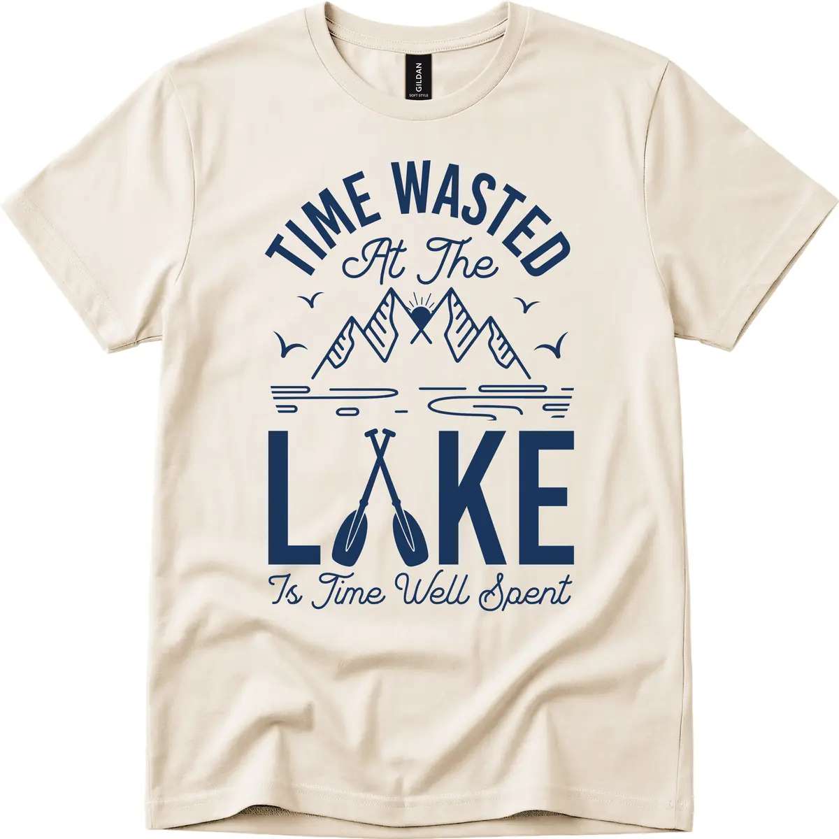 Time Wasted At The Lake T-Shirt in Natural