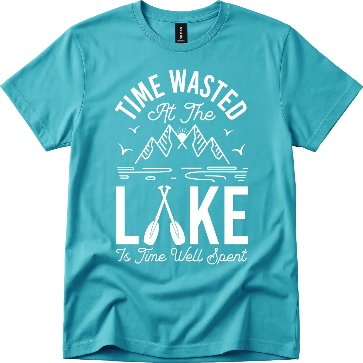 Time Wasted At The Lake T-Shirt in Tropical Blue