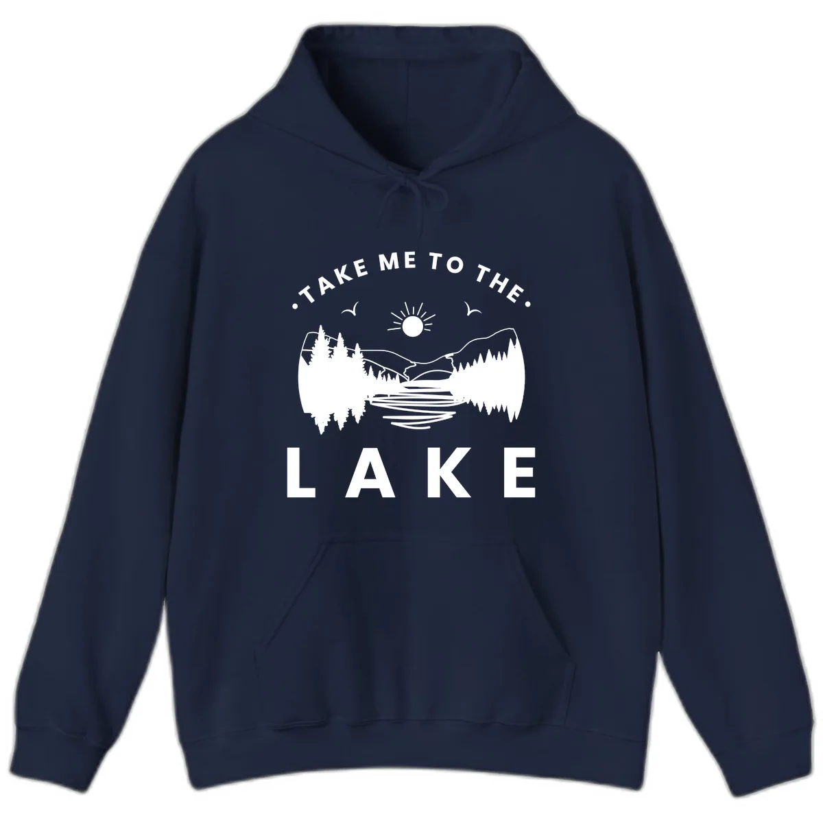 Take Me To The Lake Mountains Hoodie in Navy