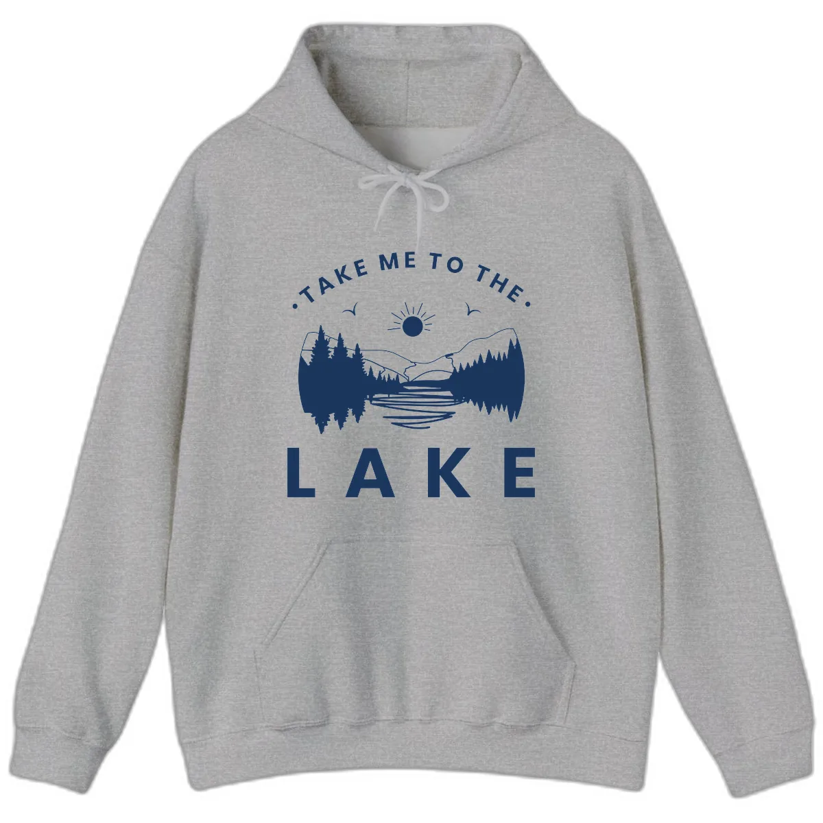 Take Me To The Lake Mountains Hoodie in Sport Grey