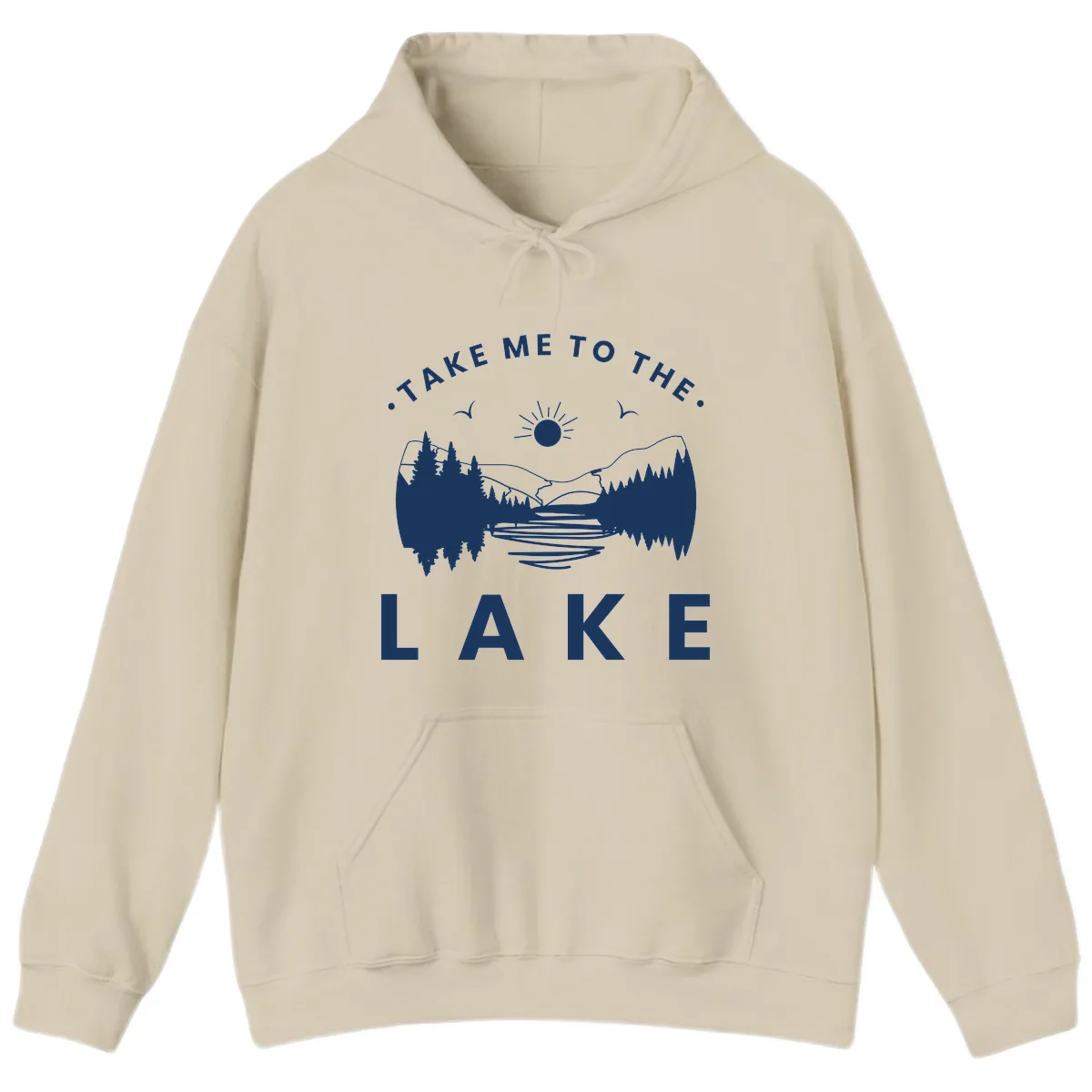 Take Me To The Lake Mountains Hoodie in Sand