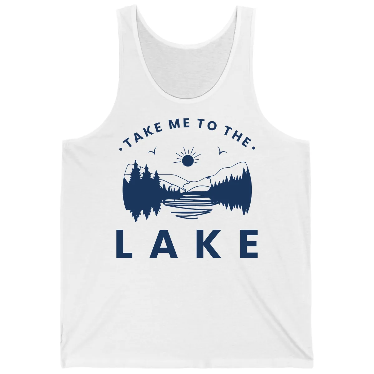 Take Me To The Lake Mountains Tank in White