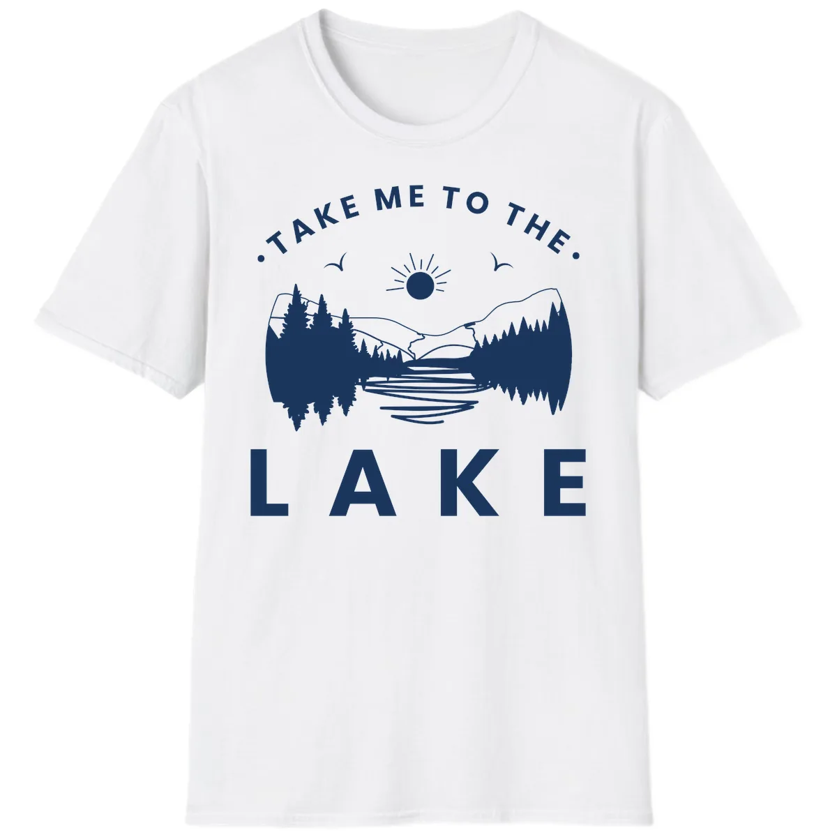 Take Me To The Lake Mountains T-Shirt in White