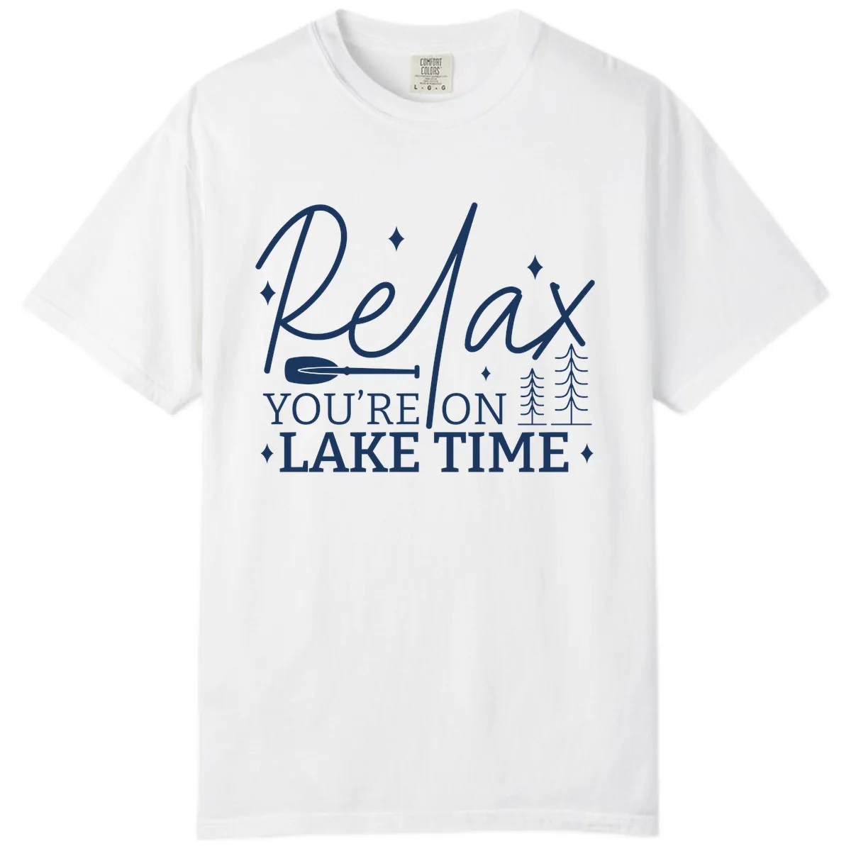 Relax You're On Lake Time Design Comfort Color in White