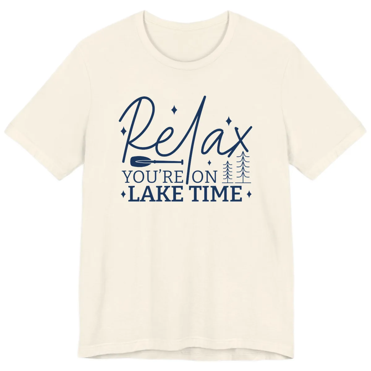 Relax You're On Lake Time Design Premium T-Shirt in Natural