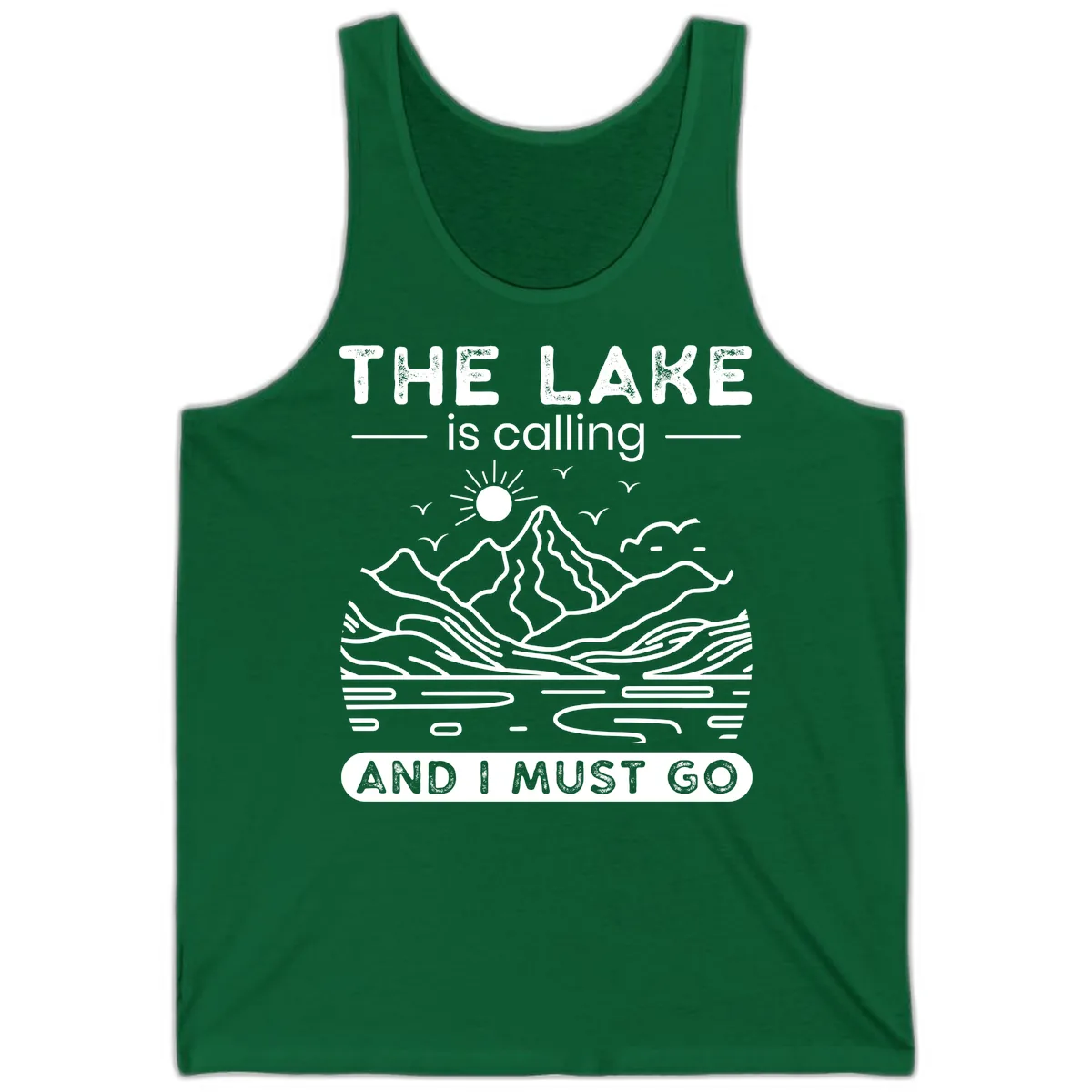 The Lake is Calling And I Must Go Design Tank in Kelly