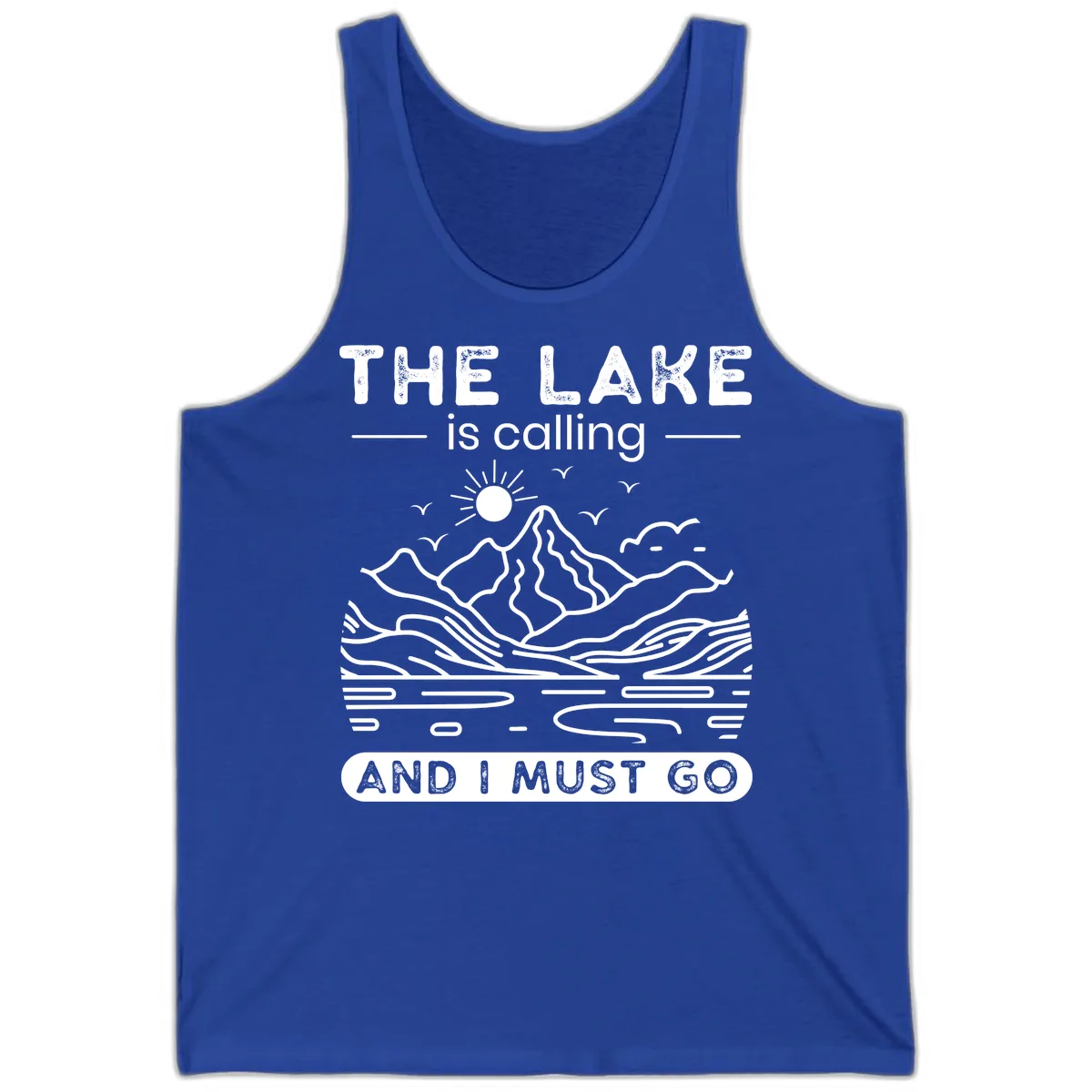 The Lake is Calling And I Must Go Design Tank in True Royal
