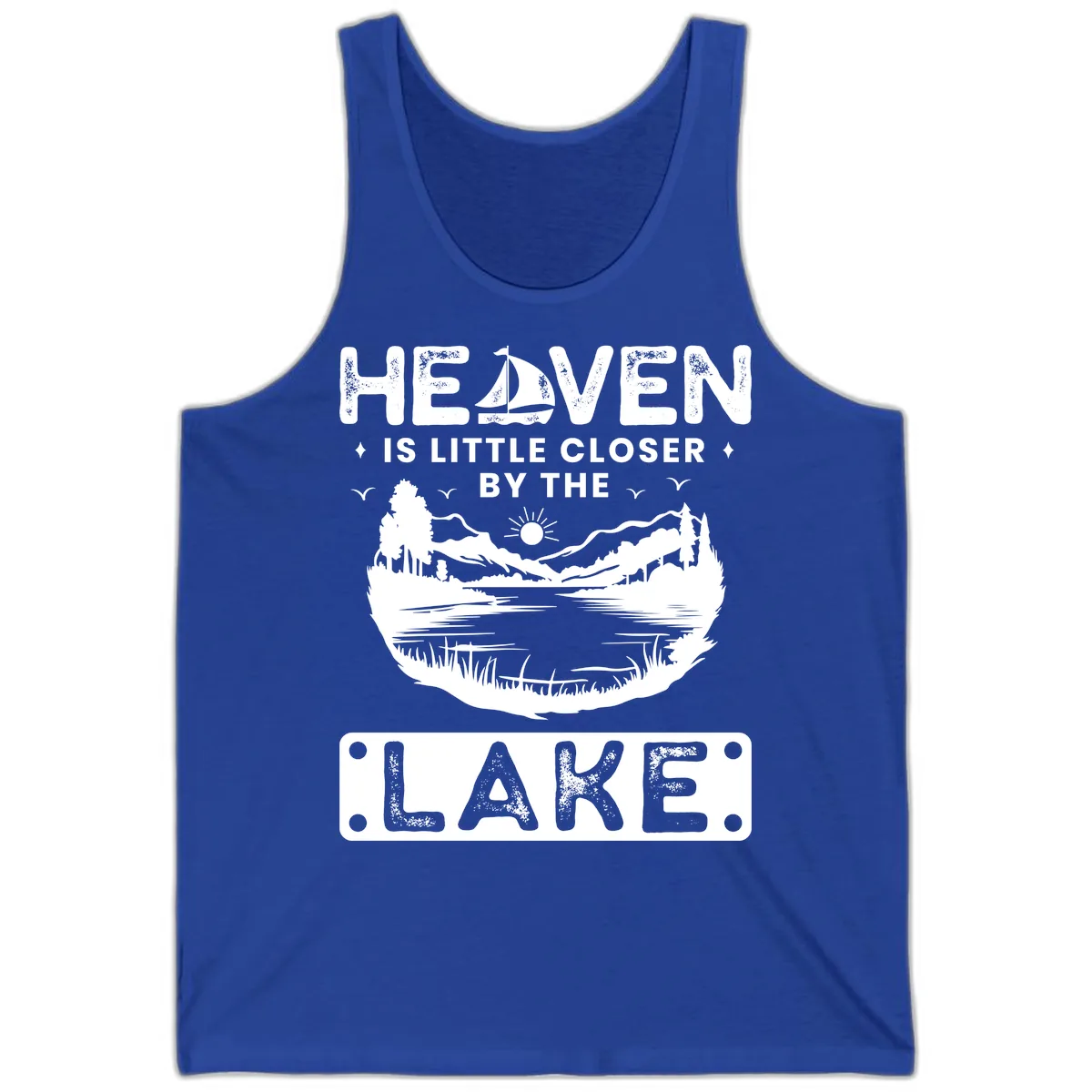 Heaven Is Little Closer By The Lake Tank in True Royal