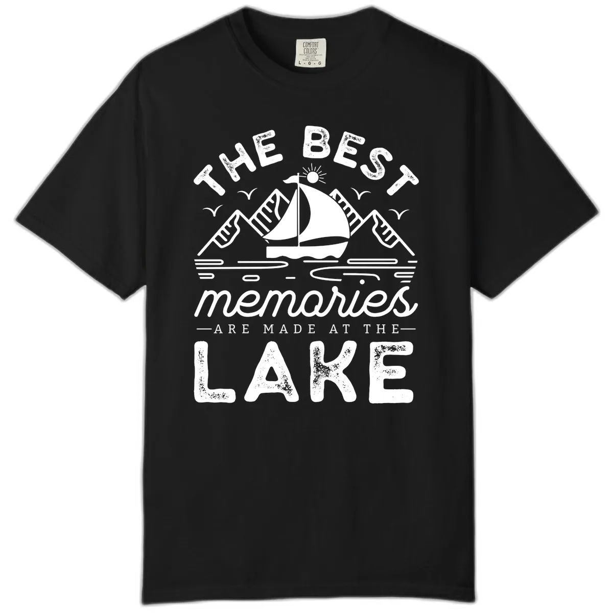The Best Memories Are Made At The Lake Comfort Color in Black